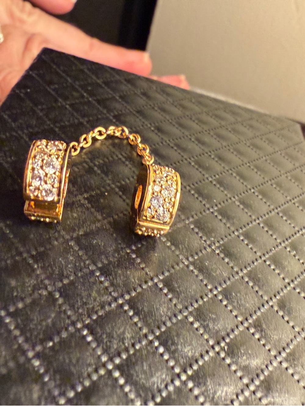Pandora Gold Connector Chain with Round Split Charms - Picture 4 of 4